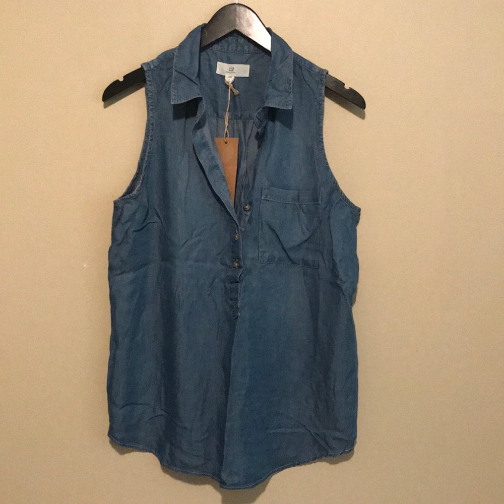 Thread & Supply sleeveless denim shirt